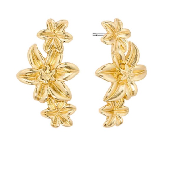 Folwer Linear 3 Drop Earrings